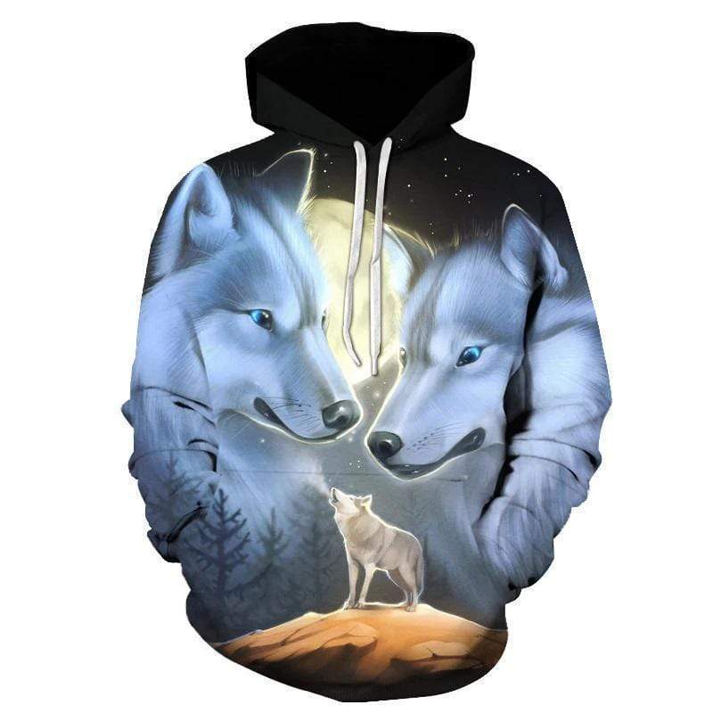 Full Moon Wolf Hoodie - The Gear Stand