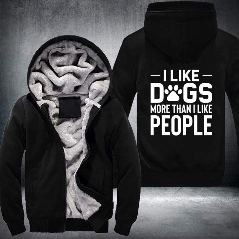 I Like Dogs More Than People Fleece Jacket - The Gear Stand