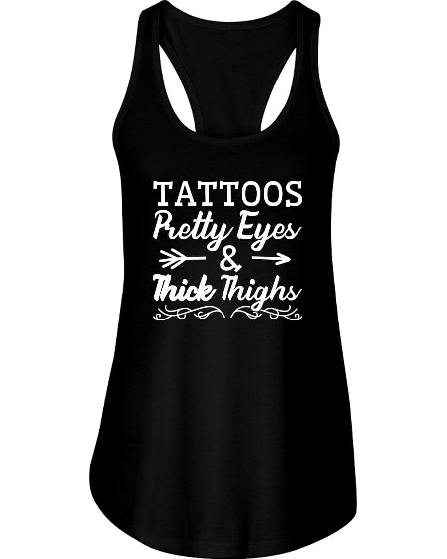 Tattoos Pretty Eyes & Thick Thighs V2 Tank Top / Shorts - The Gear Stand